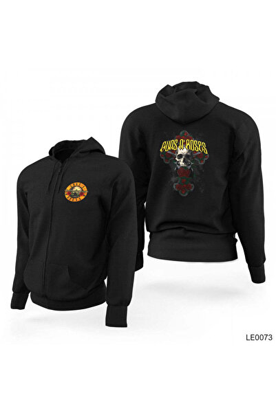 CrowsGate Guns N Roses Black Zip-Up Limited Edition Hooded Sweatshirt
