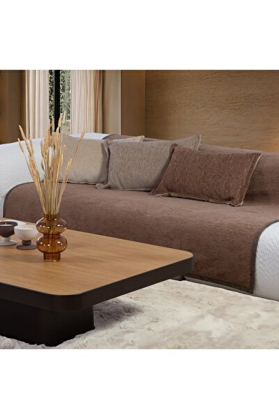 Nef Nef Homeware Nef-Nef Homeware Κάλυμμα Πολυθρόνας Ταμπά-Εκρού, 180 x 180 εκ.