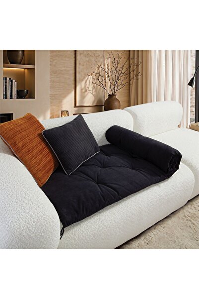 Nef Nef Homeware Nef-Nef Homeware Eriete Μαύρο Κάλυμμα Καναπέ Τριθέσιου, 70 x...