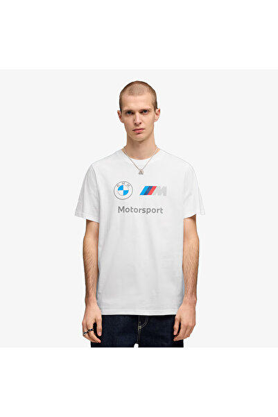 Puma Tricou alb cu logo BMW MMS ESS