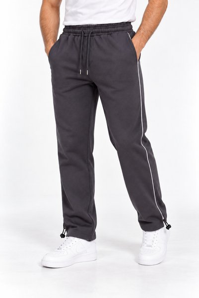 ELAFRO Pantaloni de trening pentru bărbați, cu 3 fire, cu interior din fleece...