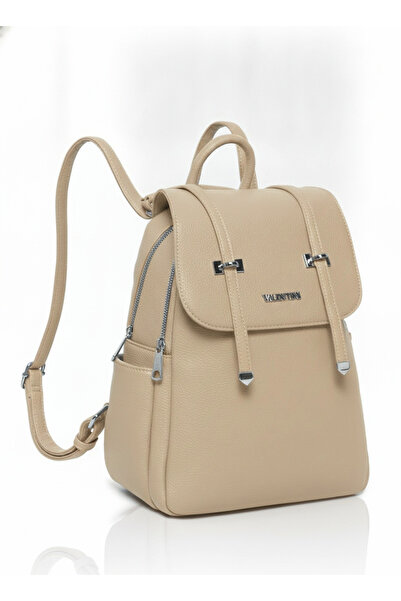 Valentini Gino Дамска раница от еко кожа с капак 9240-101, 23x31см