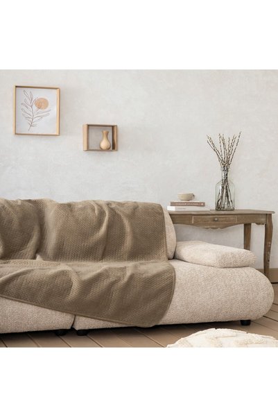Nima Eira Coffee Κάλυμμα Πολυθρόνας από Τεχνητή Γούνα, 180 x 180 εκ.