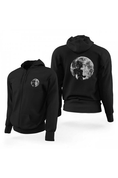 CrowsGate Dragon Ball Z Goku Over Black Zippered Limited Edition Hooded Sweat...