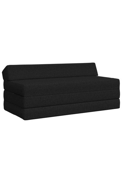 vidaxl Canapea Pat Pliabilă Negru 120 x 60 x 49 cm Țesătură