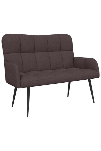 vidaxl Canapea cu 2 locuri Maro închis 115 x 61 x 87 cm Țesătură