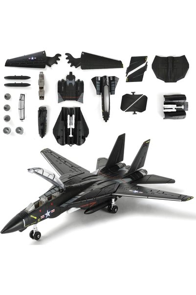 Choice F-14 black 1:72 Scale F-14 Tomcat Fighter Jet Quick Build Model Kit Pl...