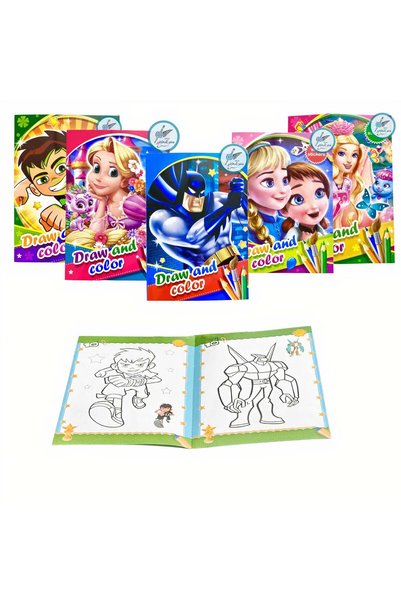 Reduceri Engros Coloring Books 12/set Different Designs, 31x25cm for Children
