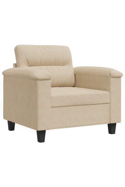 vidaxl Fotoliu canapea, crem, 60 cm, textil microfibră