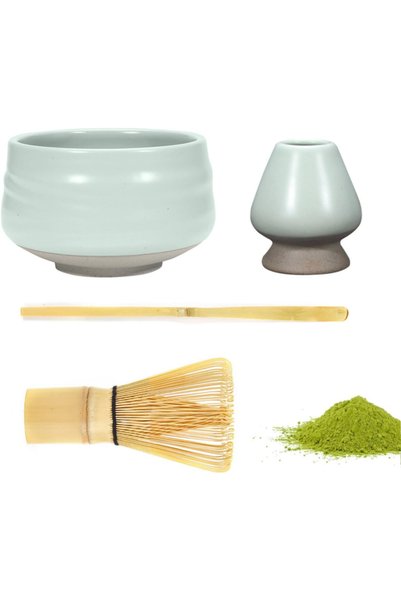 Generic Brand Set Matcha din 4 piese, Bol și tel, Serviciu tradițional japonez