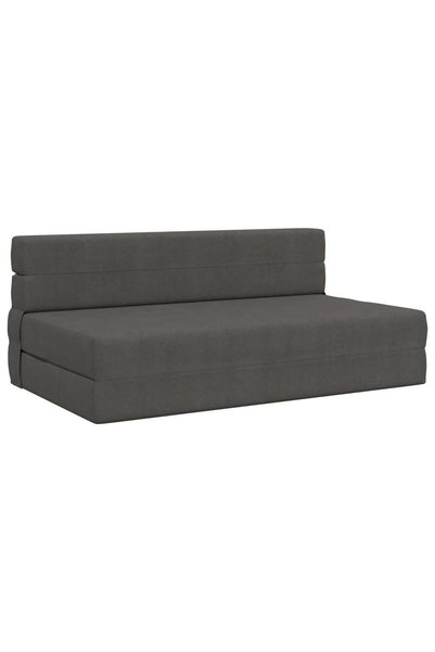 vidaxl Canapea Pat Pliabilă Gri închis 152 x 86,5 x 60 cm Țesătură