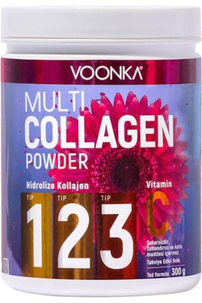 Voonka Multi Collagen Powder Tip 1 2 3 Vitamin C 300 gr,Size Özel Hazırlanmış...