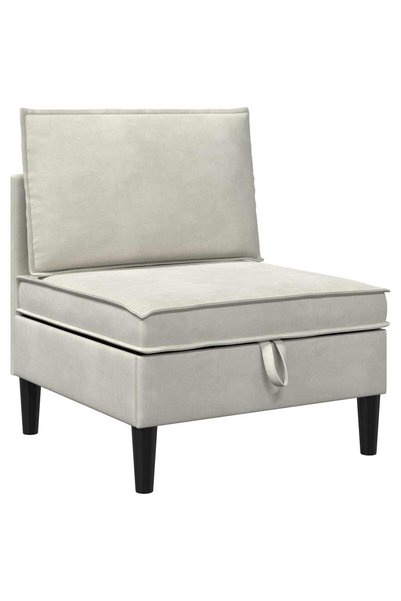 vidaxl Sofa cu Depozitare Crem Catifea