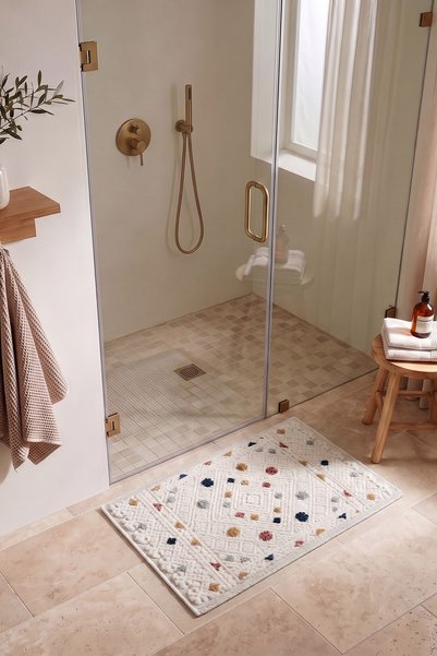 Koza Halı Sand Krem Multi Banyo Paspası 65548P