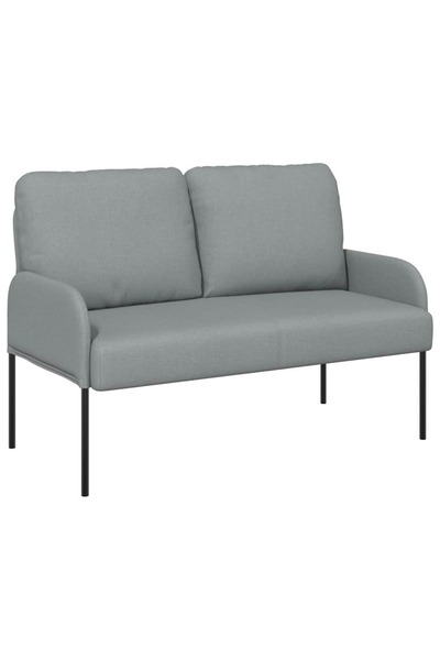 vidaxl Canapele cu pernă 110cm Gri deschis placaj
