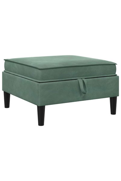 vidaxl Taburet cu depozitare Verde Mării Catifea