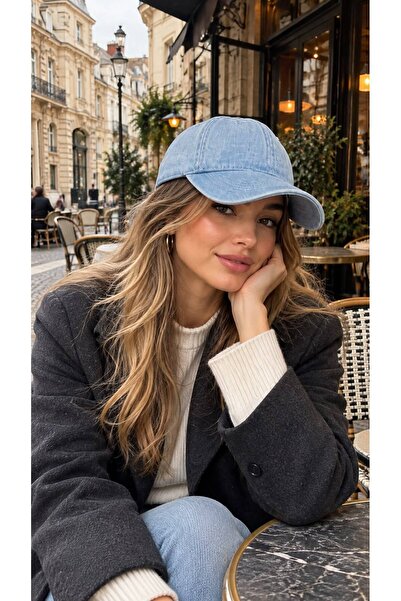 BALIENTE Șapcă de damă din denim lavabil, albastru bebeluș