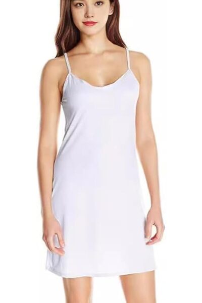 GENERAL Women's Full Slip Lingerie Under Dress Spaghetti Adjustable Strap V N...