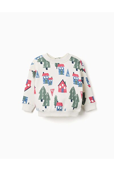 Ziddy Sweat Fleece All-Over Print, White