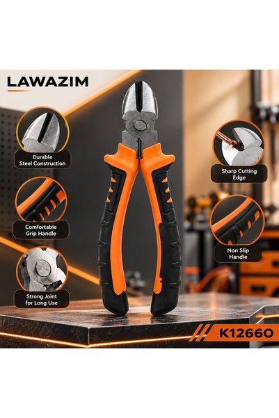 Lawazim 8 Inch Cutter Plier K12660, Heavy Duty Wire Cutting Pliers with Sharp...