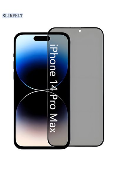 SLIMFELT iPhone 14 Pro Max/15 Plus/16 Plus Uyumlu Tam Kaplama Seramik Gizlili...
