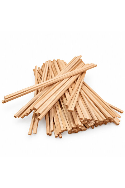 acswoodcraft Set bețe pentru vată de zahăr, Lemn de brad, 40x0.5x0.5 cm, 500 buc