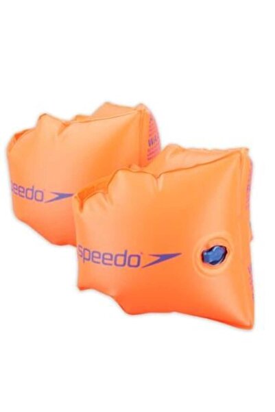 SPEEDO عوامات ذراعية للسباحة للأطفال - سي سكواد - برتقالي