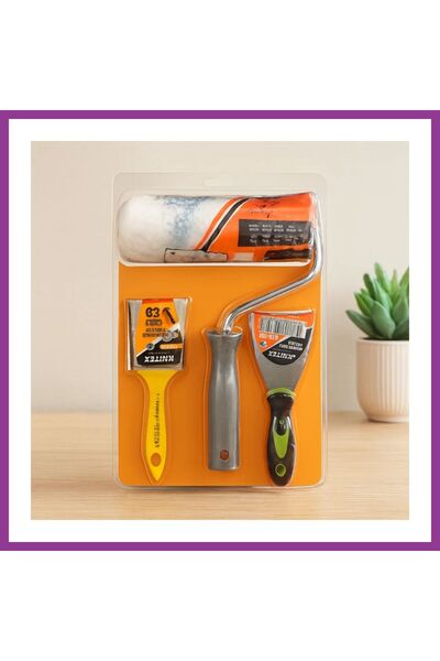 Generic Brand 3-Piece Painter's Set - Spatula, Cutting Brush, 20 cm Paint Rol...