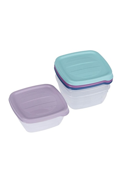 OEM Set Caserole Transparente cu Capac Colorat 250 ml – 4buc – Depozitare și ...