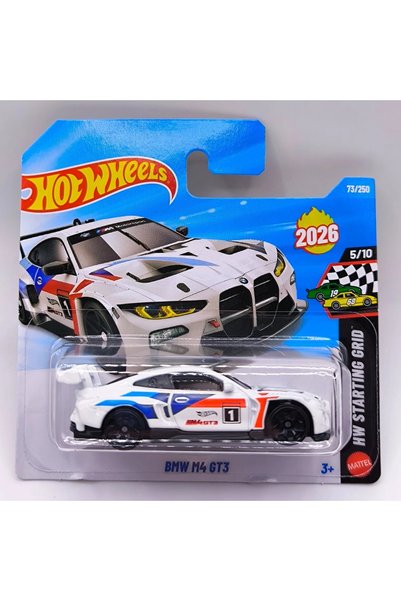 HOT WHEELS 2026 Bmw M4 Gt3 White Hw Starting Grid 73/250 1:64 Model Car