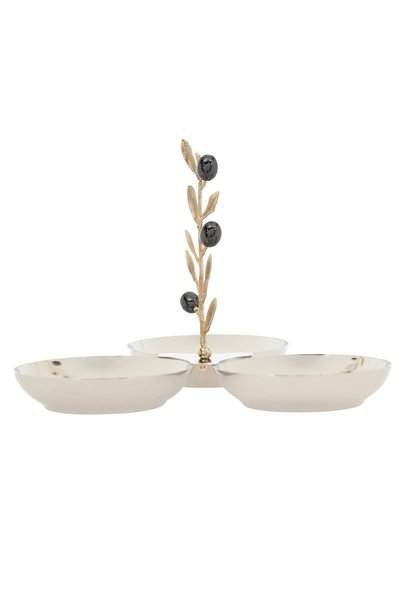 Mudo Concept OLIVE ÜÇLÜ DEKORATİF SUNUMLUK 25X18 CM
