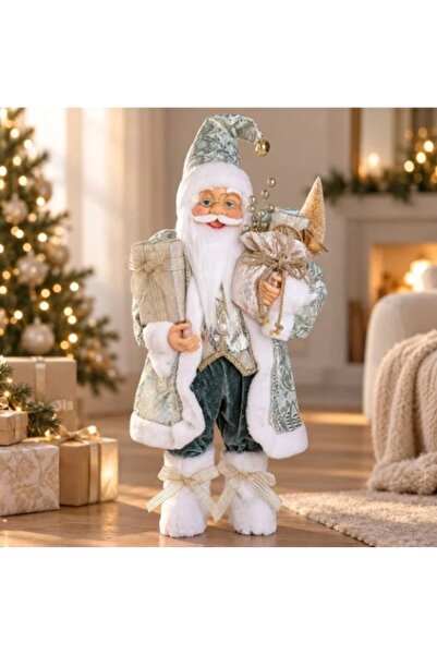 OEM Decorative Santa Claus with Mint Costume and Gift, 60 cm