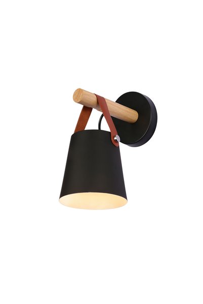 GENERAL Aplică de Perete Stil Nordic , Abajur Metalic Negru Mat 13cm, Braț di...