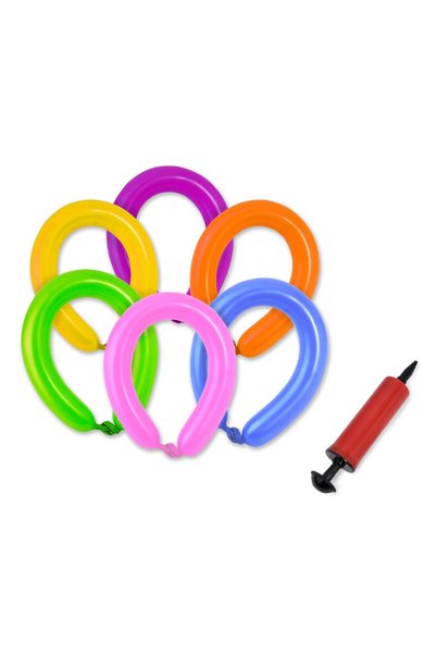 OEM Baloane de Modelaj Colorate Fluorescente & Pompa – 20 buc.