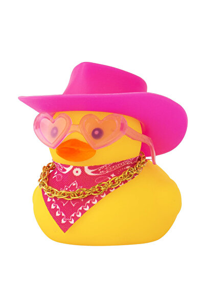 Choice 1 PC Pink Car Decoration Rubber Cowboy Duck Car Dashboard Decorations ...