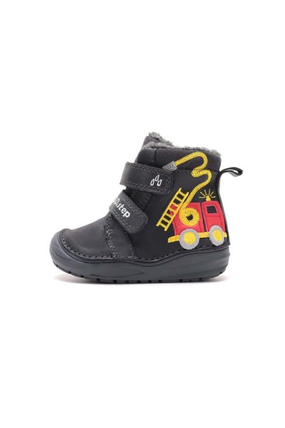 D.D Step Ghete căptușite pentru băieți D.D.Step W071-62477B Negru – Piele, Ne...