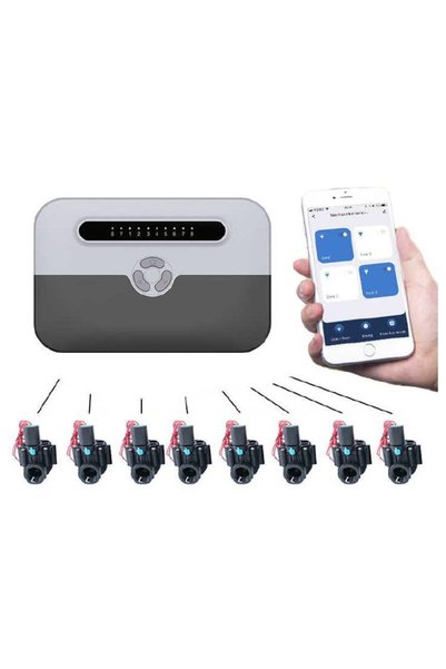 OEM Controler inteligent de irigații SH-07X PRO, 8 zone, Wi-Fi, funcție de am...