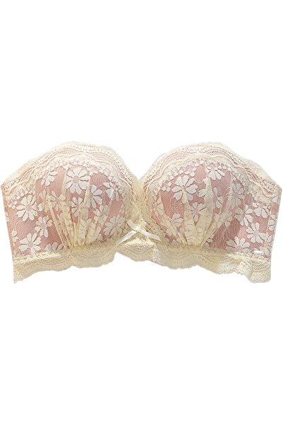 Dress Cici Multiway Strapless Bra, Convertible Lace No Straps Bras With Padde...