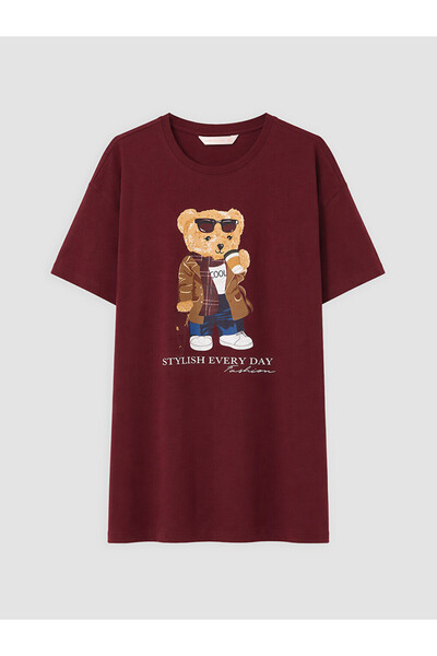 LC Waikiki Esvab • Modern & Distinctive Cute Teddy Bear Printed Women's Night...