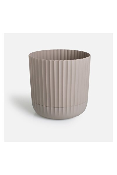 OEM Ghiveci pentru flori din Plastic cu Farfurie Integrată Bej Ø20x19,5 cm - ...