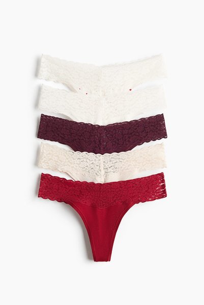 H&M 5’li Dantel Thong Külot