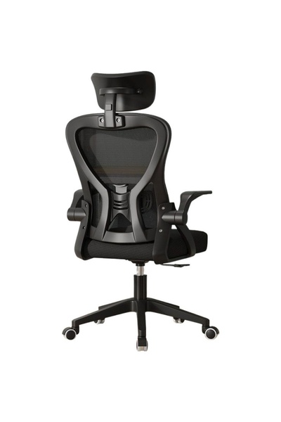 SCHENKERO Height Adjustable Black Swivel Office Chair, 360 Degree Rotation Er...