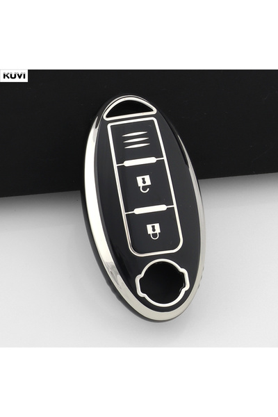 Choice A Style Black 3 Button TPU Car Key Case Cover Shell For Nissan Qashqai...