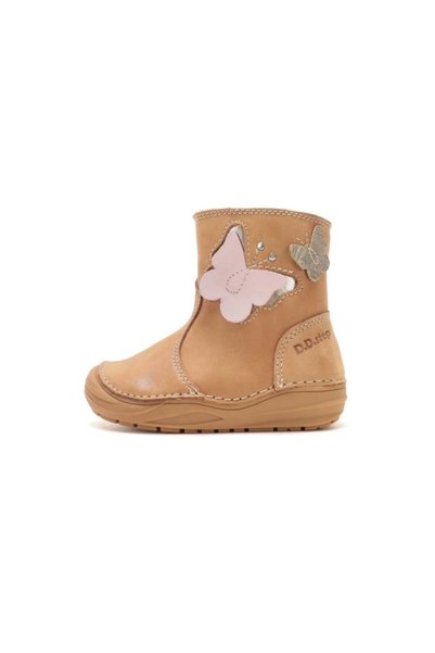 D.D Step Cizme pentru fete D.D.Step W071-62976A Cupru – Piele, Maro Caramel, ...