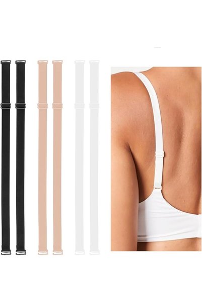 KALİONE Women's Non-slip Bra Straps, 3 Pairs Adjustable Straps Elastic Bra Sh...