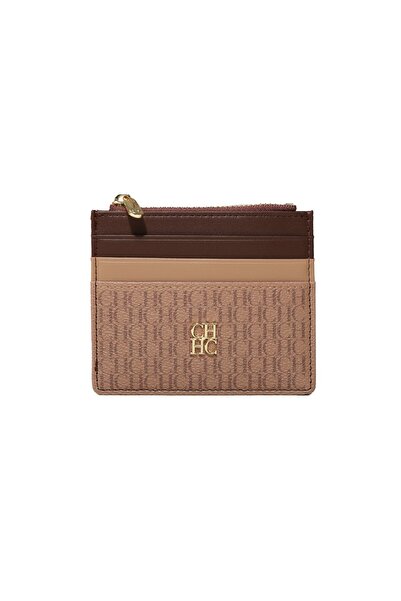 Carolina Herrera CHCH New Luxury Women's Letter Card Holder Wallet with Zippe...