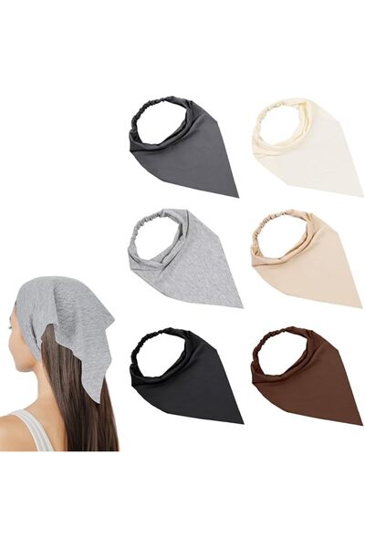Piriuuo 6 Pcs Head Coverings for Women, Head Scarf for Women'S Hair Elastic H...