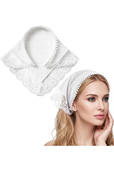 GENERAL Lace Bandana Headband, Lace Hair Scarf for Women