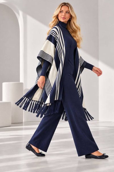 MAY MARA Women's 3-Piece Knitwear Set with Panthool and Blouse