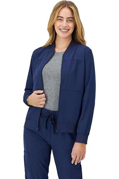 HANES womens Scrubs Jacket, Zip-up Healthcare Scrub Jackets for Women, Moistu...